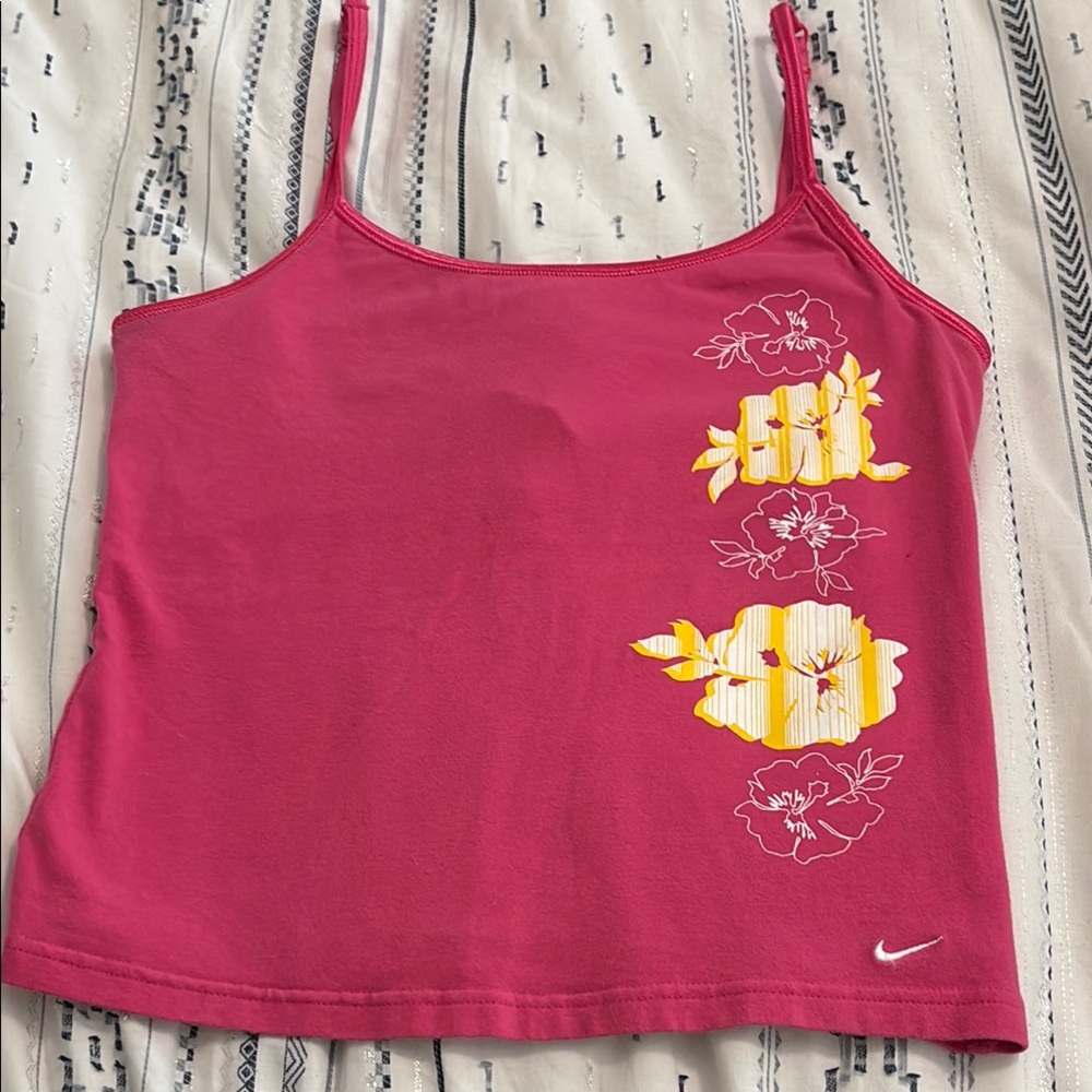 Nike Pink Sleeveless Fitted Camisole